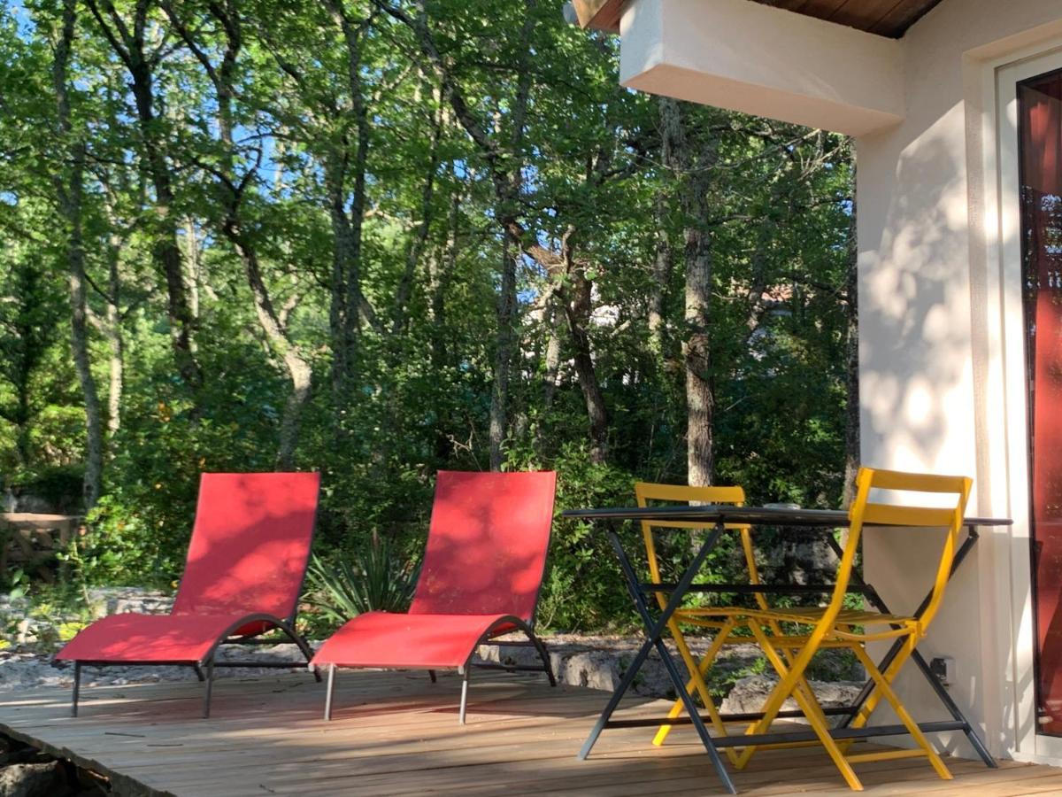 Le Mazet, Studio Avec Terrasse Et Acces Piscine Saint Alban Auriolles Exteriör bild